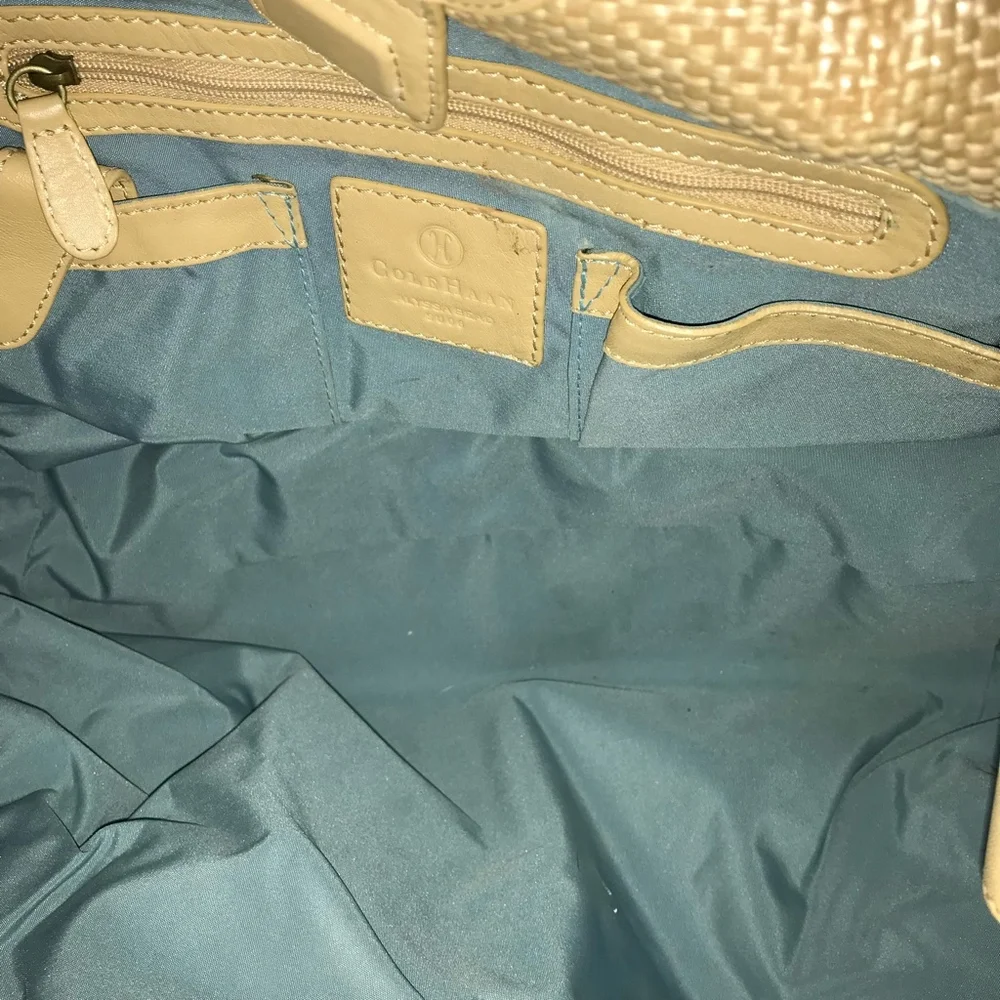 Cole Haan Alyssa Bead Woven Bag EUC